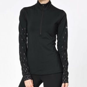 Nike Activewear Women’s Pro HyperWarm Linear Rain Performance Half Zip Jacket